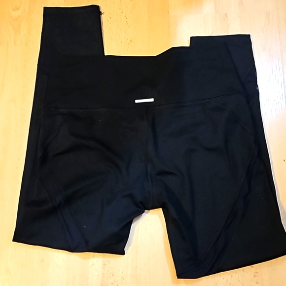 AERIE black leggings mid rise stretch pull on preppy classic size medium - Picture 4 of 9